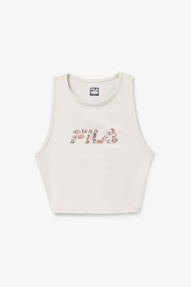 Fila Tank Top Womens White - Speed Up Crop - Philippines 2845719-NQ